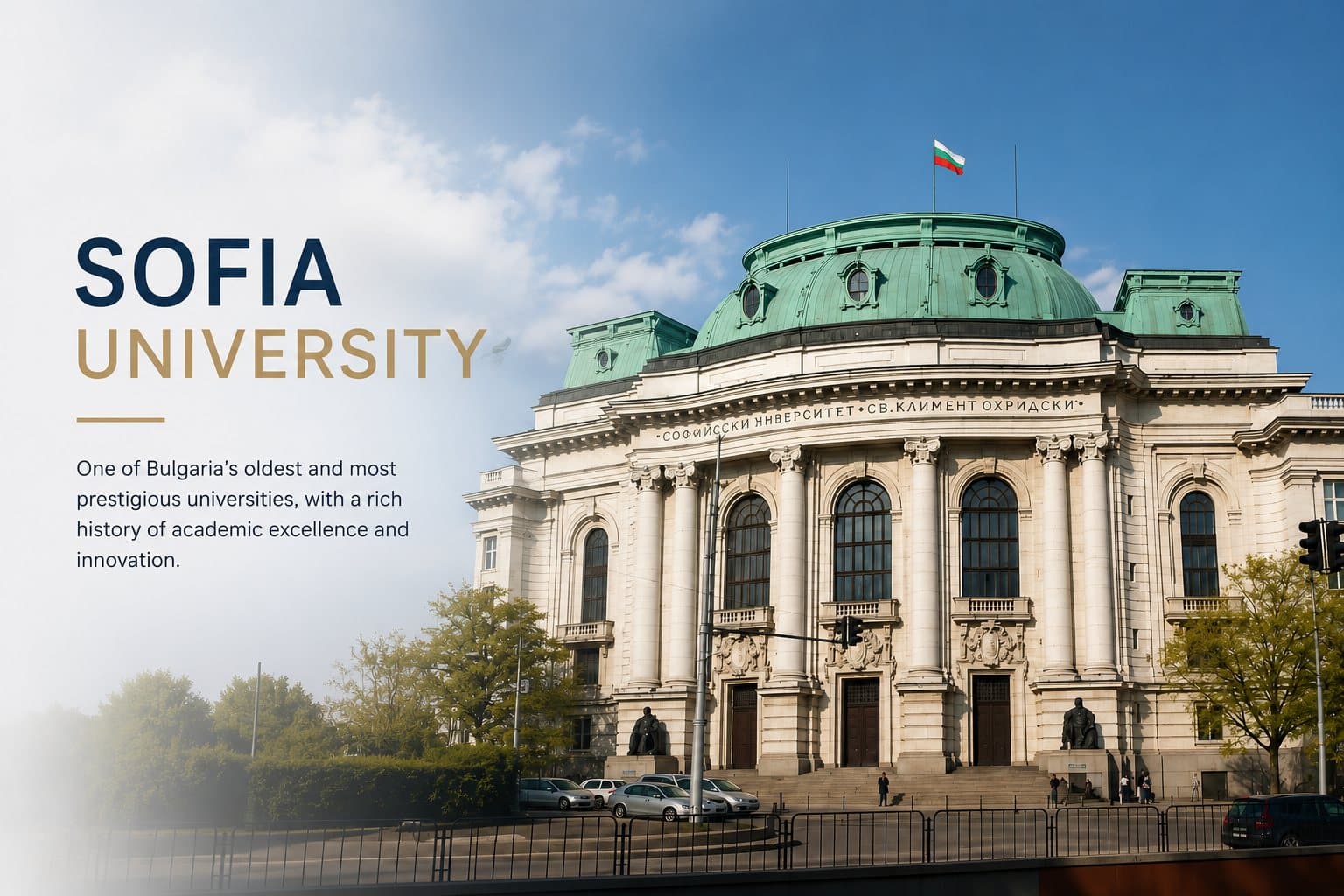 Sofia University "St. Kliment Ohridski" in Sofia, Bulgaria — the city home to Medical University – Sofia